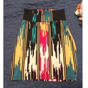 High-Waisted Skirt, Zipper Down Back